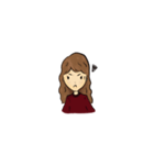 赤いドレスの少女（個別スタンプ：6）