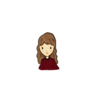 赤いドレスの少女（個別スタンプ：7）