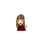 赤いドレスの少女（個別スタンプ：8）