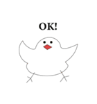 もちもち文鳥と女の子（個別スタンプ：5）