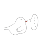 もちもち文鳥と女の子（個別スタンプ：6）