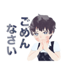 清楚な女子学生のスタンプ（個別スタンプ：3）