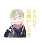 清楚な女子学生のスタンプ（個別スタンプ：4）
