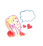 女の子とわんこと（個別スタンプ：3）