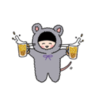 ゆるっとリボンねずみ〜ズ（個別スタンプ：6）