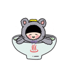 ゆるっとリボンねずみ〜ズ（個別スタンプ：9）