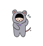ゆるっとリボンねずみ〜ズ（個別スタンプ：11）