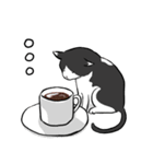 白黒はちわれ猫が集う喫茶店。（個別スタンプ：14）