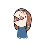明子と友達（個別スタンプ：5）