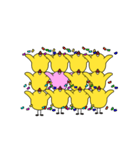 鶏の大群（個別スタンプ：4）