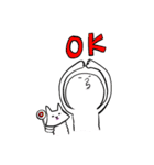白い人と猫のふぅこ2（個別スタンプ：37）