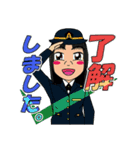 ラフな格好の女性のスタンプ（個別スタンプ：6）