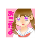 無表情ツインテール（個別スタンプ：21）