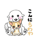 大きな白い犬 ピレネー犬 4【ダジャレ】改（個別スタンプ：2）