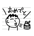 ノートの片隅に書かれた落書き（個別スタンプ：5）