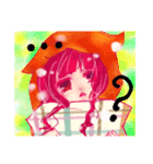 まろ眉女子（個別スタンプ：8）