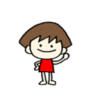 らくがきおかっぱガール（個別スタンプ：1）