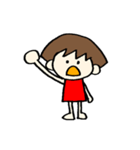 らくがきおかっぱガール（個別スタンプ：2）
