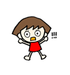 らくがきおかっぱガール（個別スタンプ：5）