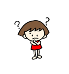 らくがきおかっぱガール（個別スタンプ：6）