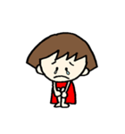 らくがきおかっぱガール（個別スタンプ：7）