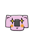 かくばったぴんくコアラ（個別スタンプ：7）