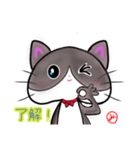 ハチワレにゃ（個別スタンプ：7）