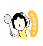 本当テニスじゃない、バドミントンです。（個別スタンプ：3）