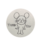キモカワ！落書きネズミの返事（個別スタンプ：2）