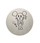 キモカワ！落書きネズミの返事（個別スタンプ：4）