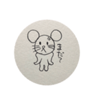 キモカワ！落書きネズミの返事（個別スタンプ：8）