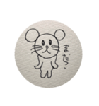 キモカワ！落書きネズミの返事（個別スタンプ：9）