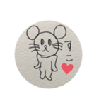 キモカワ！落書きネズミの返事（個別スタンプ：11）