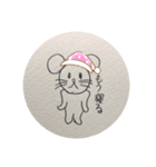 キモカワ！落書きネズミの返事（個別スタンプ：13）