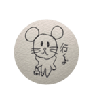 キモカワ！落書きネズミの返事（個別スタンプ：17）