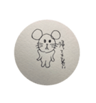 キモカワ！落書きネズミの返事（個別スタンプ：23）