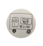 キモカワ！落書きネズミの返事（個別スタンプ：24）