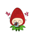 [かわいいイチゴ]ラブリーベリー (韓国語)（個別スタンプ：3）