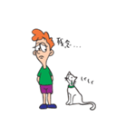 ジョンとねこ（個別スタンプ：12）