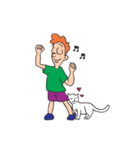 ジョンとねこ（個別スタンプ：17）