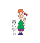 ジョンとねこ（個別スタンプ：21）