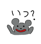 やる気のないねずみ（個別スタンプ：3）