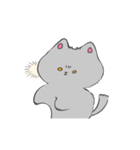 あむちゃん 灰色こねこ登場編（個別スタンプ：1）