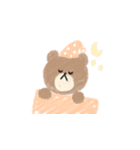 ゆるいクマの日常スタンプ（個別スタンプ：4）