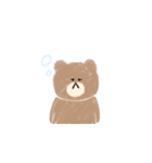 ゆるいクマの日常スタンプ（個別スタンプ：24）