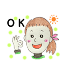 ほんわか女子のシーン別スタンプ（個別スタンプ：5）