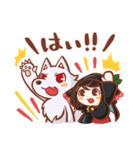 黒ずきんちゃんと銀色のおおかみさん2（個別スタンプ：3）