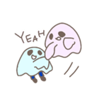 おばけ？くんとおばけちゃん（個別スタンプ：1）