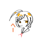 アホ毛と片目と愉快な仲間（個別スタンプ：2）