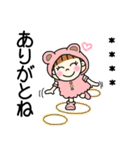 ピンクずきんちゃん(クマちゃんバージョン)（個別スタンプ：7）